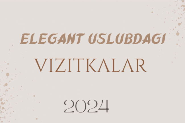 VIZITKA DIZAYNI