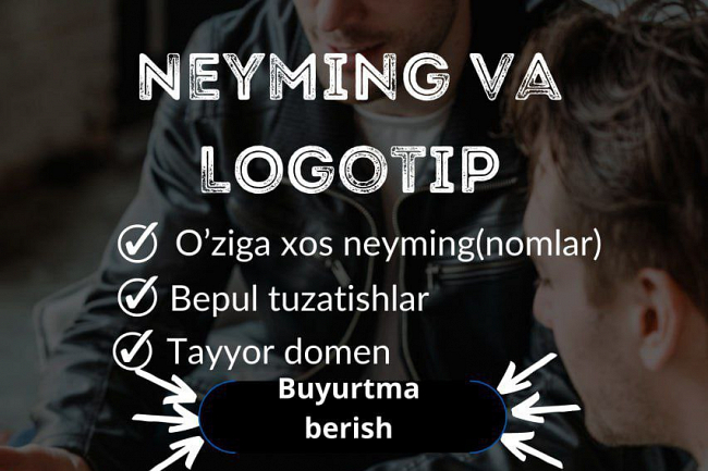 Neyming va logotip professionaldan. Tayyor brend
