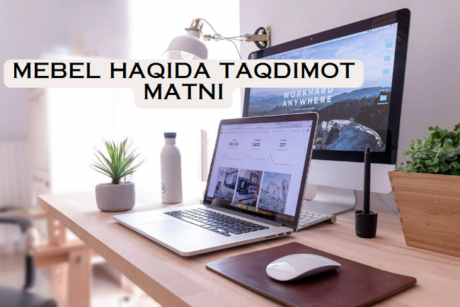 5000 ta belgi. Mebel haqida taqdimot uchun matn