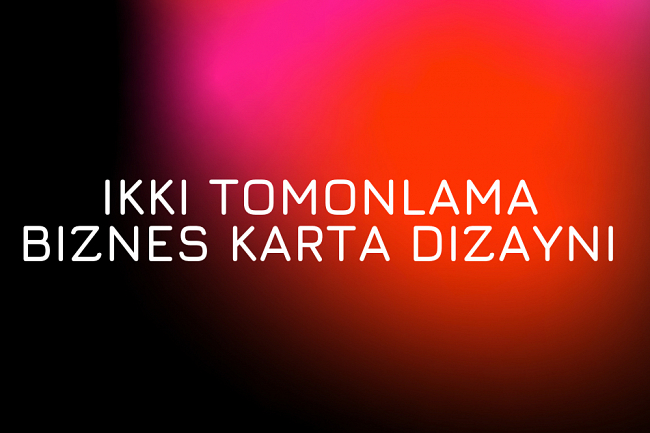 Ikki tomonlama biznes karta dizayni