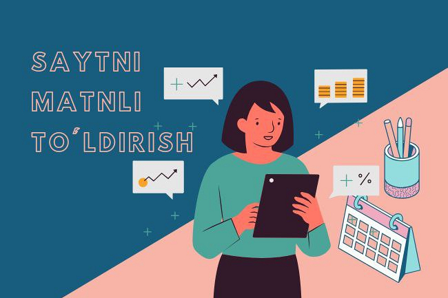 Sayt uchun matnli toldirish