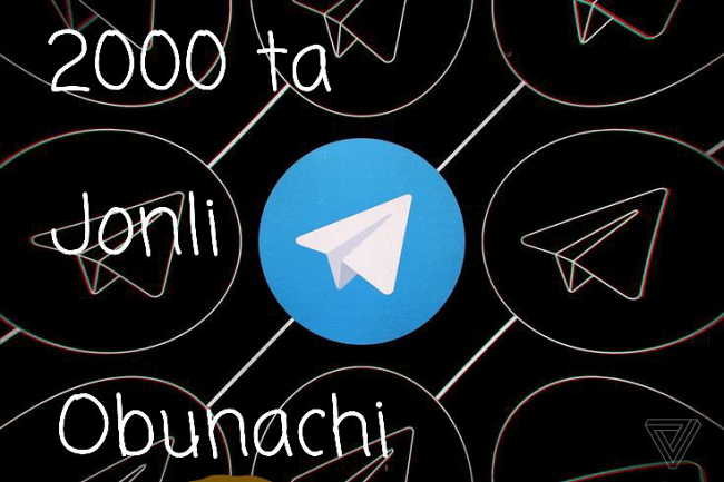 Telegramingizni targib qilish uchun 2000 ta jonli ibunachi