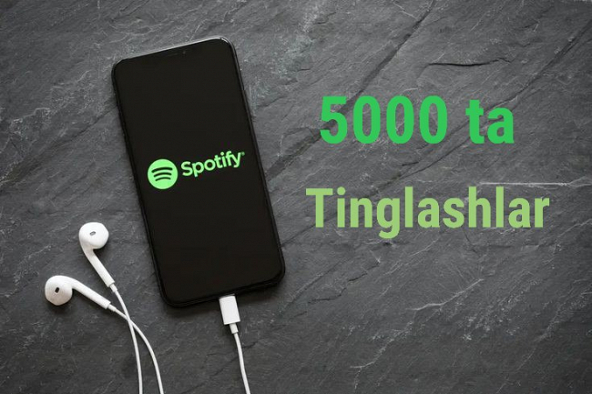 Spotify Premiumda qoshiq uchun +5000 ta tinglashlar 