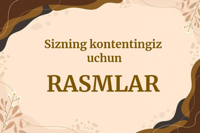 Maqolangiz uchun rasm tanlayman yoki neyron tarmogida yarataman