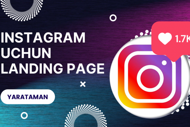 Instagram uchun sotadigan ochilish sahifasi, landing page