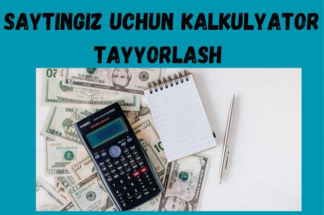 Sayt uchun kalkulyator