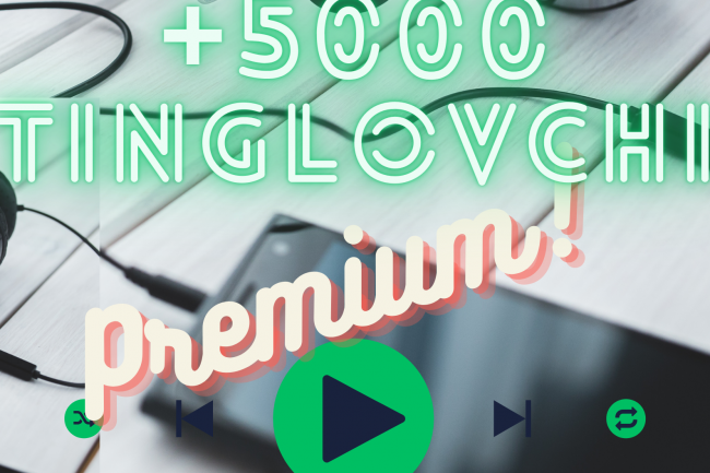 Spotify
musiqangizga +5000 Premium tinglashlar

 