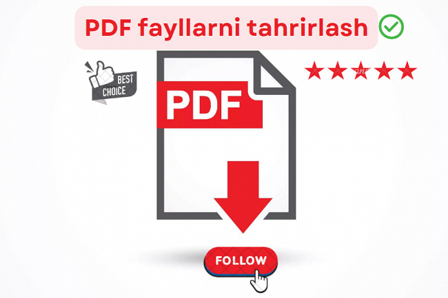 PDF fayllarni tahrirlash. Xizmatlarning toliq spektri