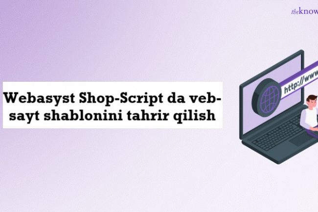 Webasyst Shop-Script da veb-sayt shablonini tahrir qilish