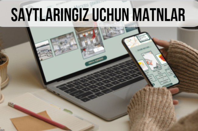 Saytlaringiz uchun matnlar yozib beraman