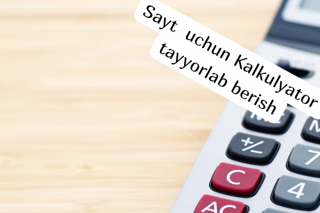 Sayt uchun Kalkulyator 