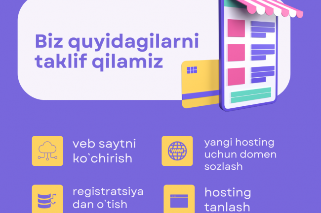 Veb Saytingizni yangi hostingga otkazaman