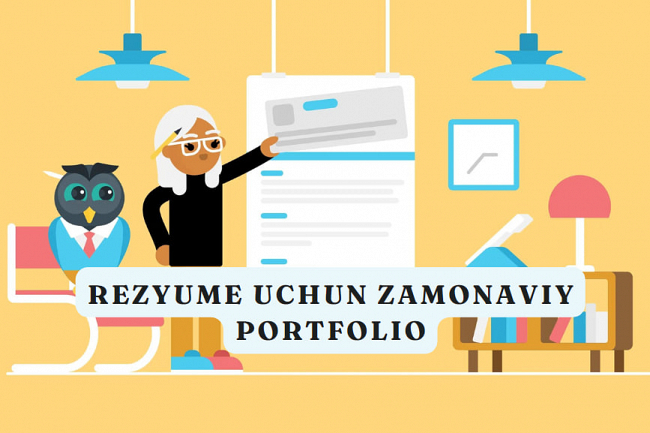 Rezyume uchun zamonaviy portfolio
