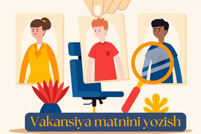 Vakansiya matnini yozib beraman