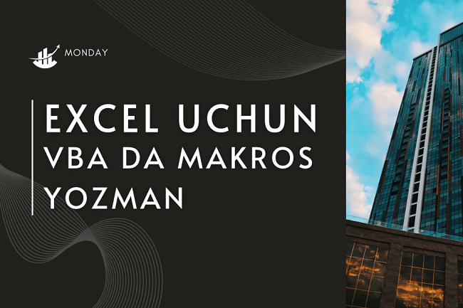 Excel uchun VBA-da makros yozaman