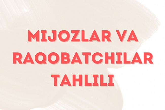 Mijozlar va raqobatchilarni tahlil qilishga yordam beraman