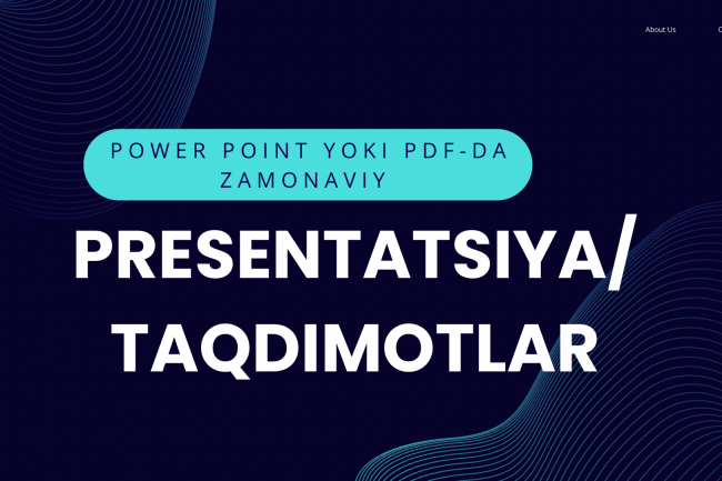 Power Point yoki PDF-da zamonaviy taqdimot yarataman