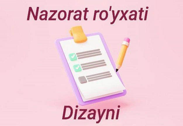 Nazorat royxati. Premium dizayn