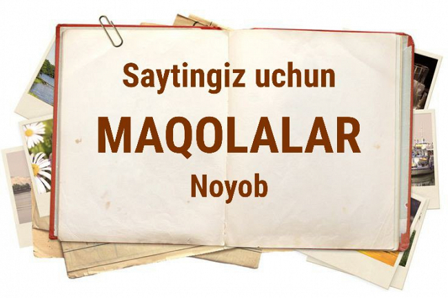 Saytingiz uchun noyob maqola yozaman