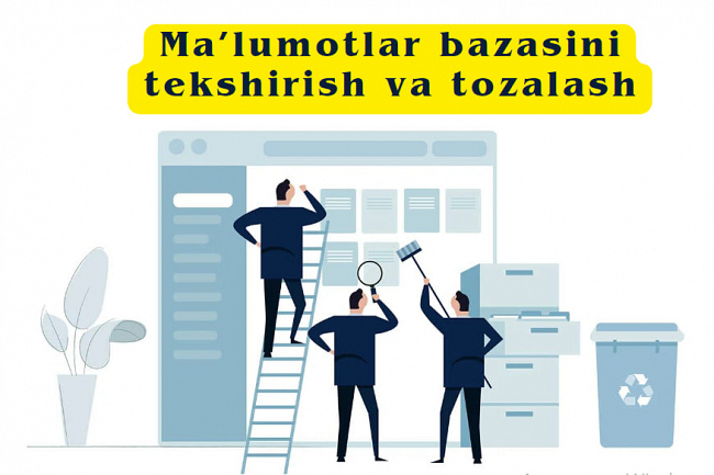 Elektron pochtani tozalash, malumotlar bazasini tekshirish va tozalash