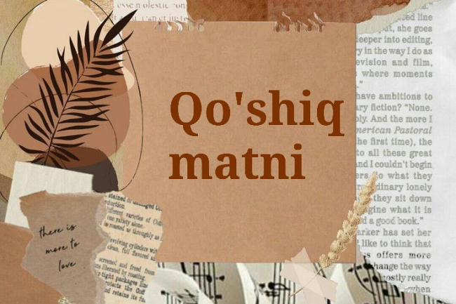 Qoshiq matnini yozaman