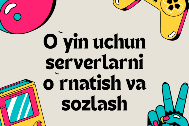 oyin serverlarini ornataman va sozlayaman