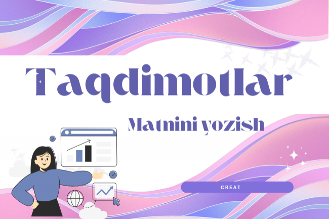 Taqdimot matni, strukturasi va bloklarini yozish