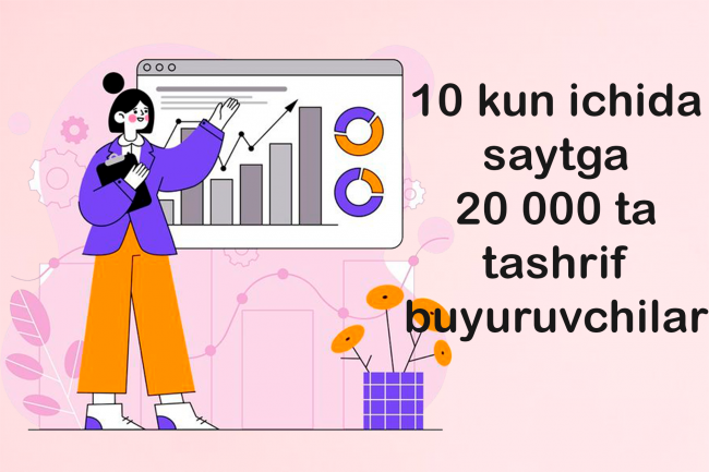 10 kun ichida saytga 20 000 tashrif buyuruvchilar