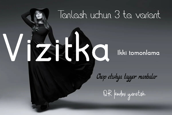 Vizitka 3 xil variantda. Sovga sifatida manbalar. Cheksiz tahrirlar