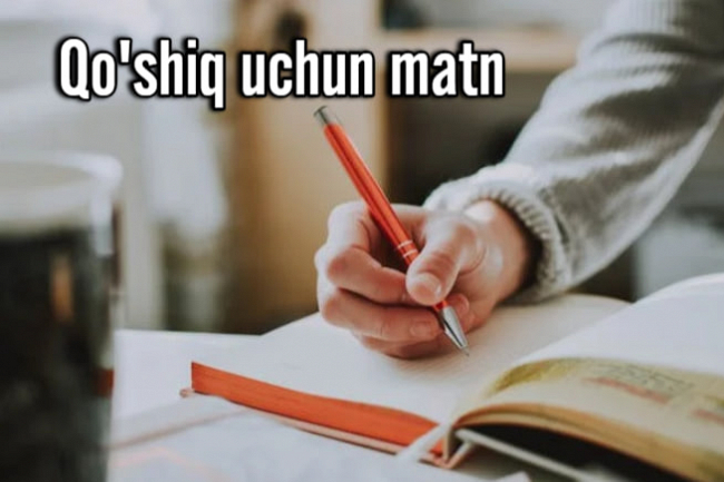 Qoshiq uchun sozlar. Aqlni chalgituvchi. Buni tezda bajaraman