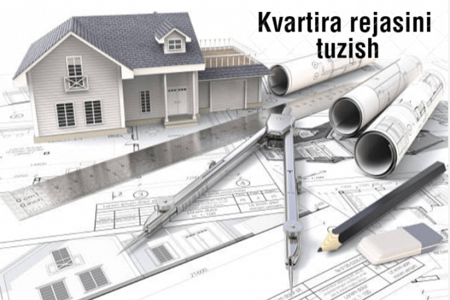 1 kun ichida ikki xonali kvartiraning rejasi