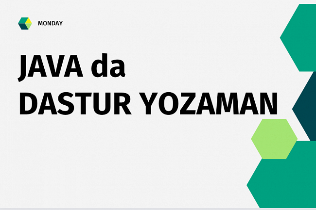 Java da dastur yozaman