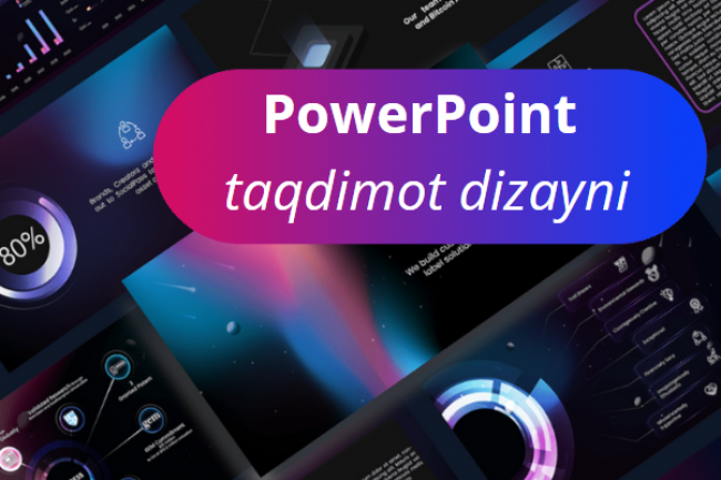 PowerPoint, PDF, Figma-da taqdimot dizayni