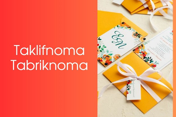 Elektron taklifnoma, tabriknoma dizaynini ishlab chiqaman