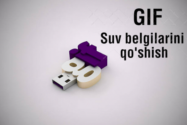 GIF, suv belgilarini qoshish