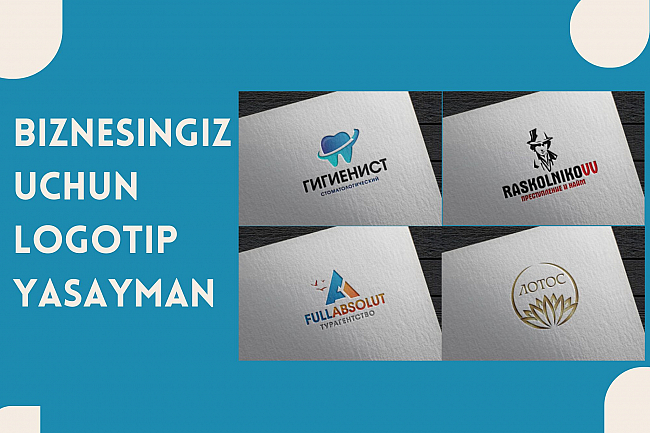 Zamonaviy biznes logotip yasayman. +3 bonus