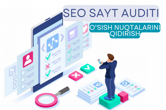 SEO sayt auditi. Qolda tahlil qilish. Osish nuqtalarini qidirish