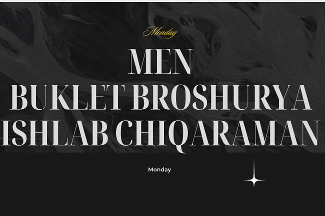 Men buklet, broshyura ishlab chiqaraman