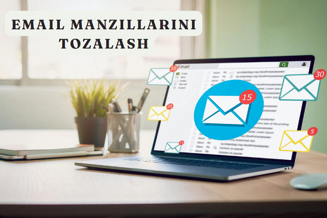 Email manzillarini jonatish uchun yaroqsiz bolganlardan tozalayman