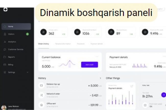 Dinamik boshqarish paneli - Boshqarish paneli