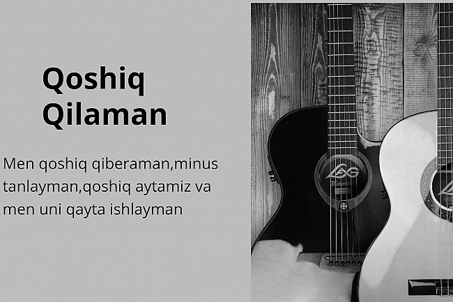 Ashula ga buyurtma berish.Musiqa,matn,ijro,ishlov berish 