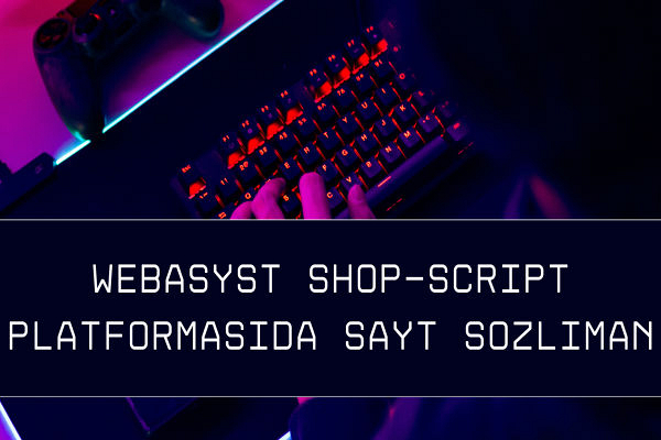 Webasyst Shop-Script platformasida sayt sozliman 