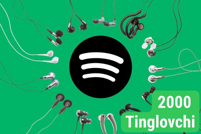 Spotify uchun oyiga 2000 ta tinglovchilar + bonus