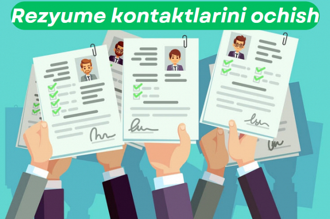 Rezyume kontaktlarini ochish