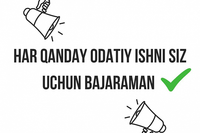 Men har qanday odatiy ishni bajaraman