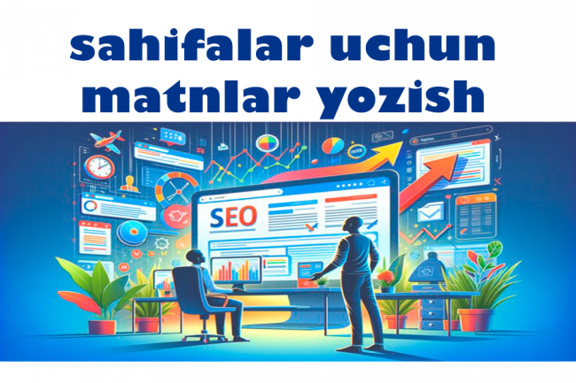 Sizning sahifalaringiz uchun matnlarni yozaman