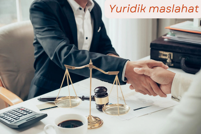 Har qanday masala boyicha yuridik maslahat beraman