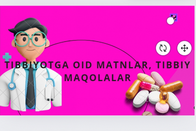 Tibbiyotga oid matnlar, tibbiy maqolalar