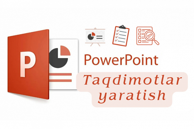 Power Point dasturida taqdimot qilishda yordam beraman