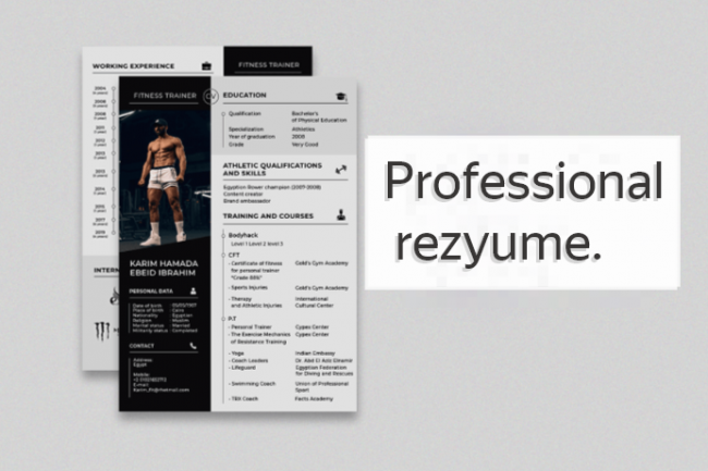 Professional rezyume. Uslub, mantiq, dizayn